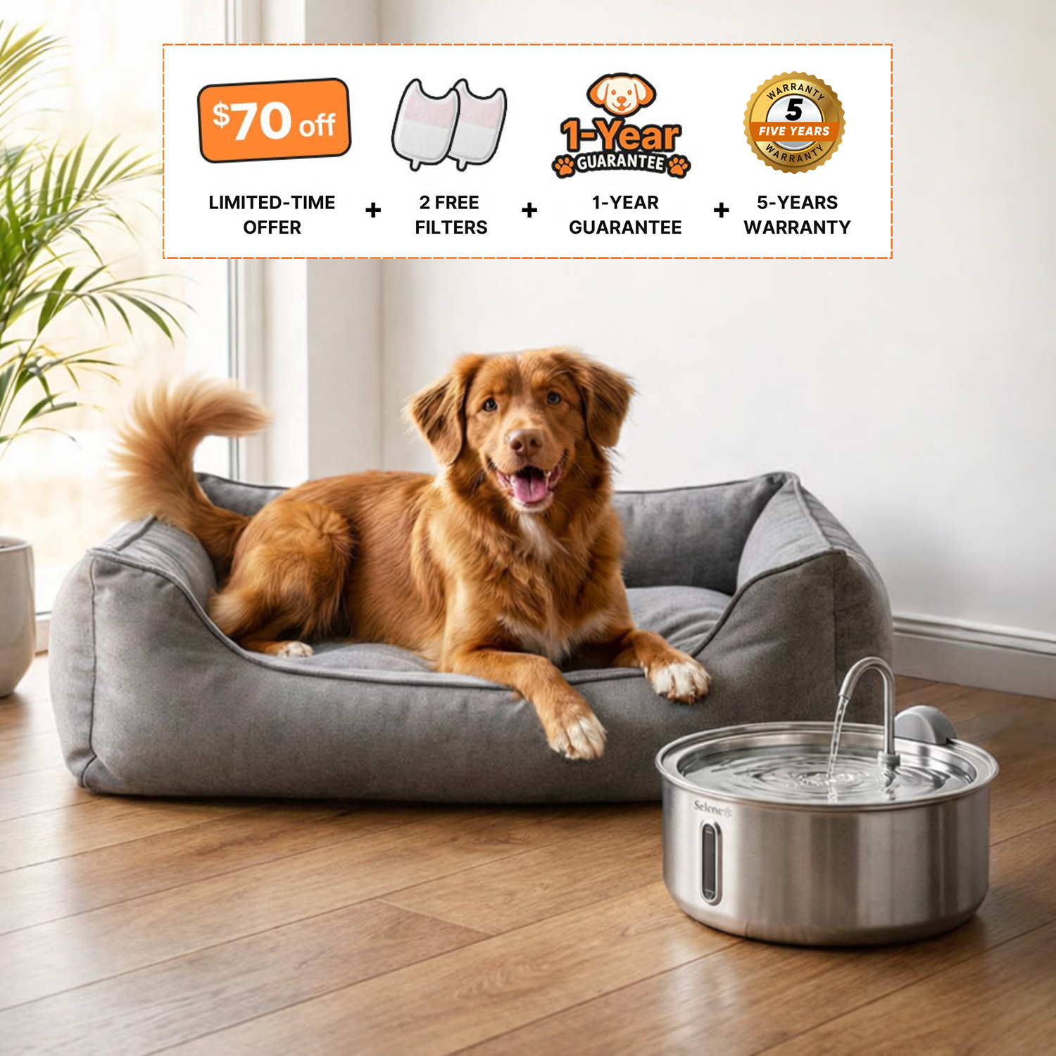 Selene The Doggy Fountain™ - 7L Bowl